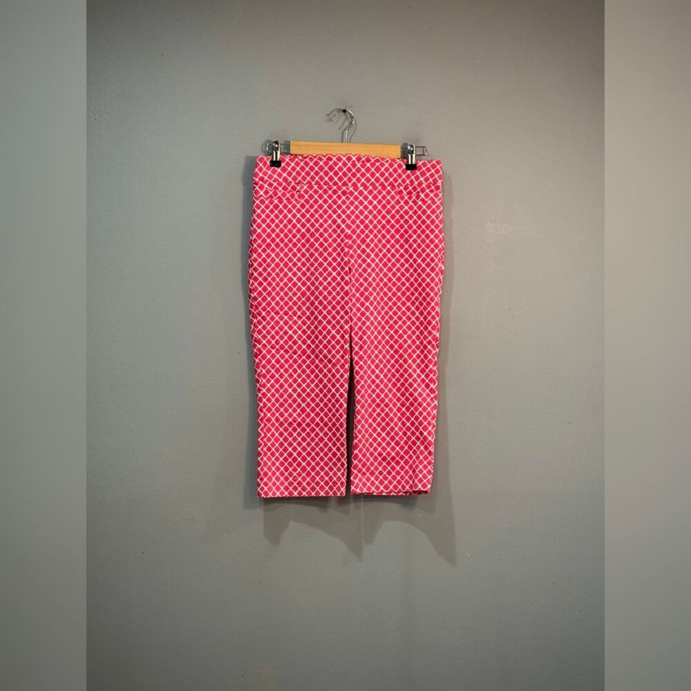 Pink Kim Rogers Patterned Capri Pants Size 8P EUC